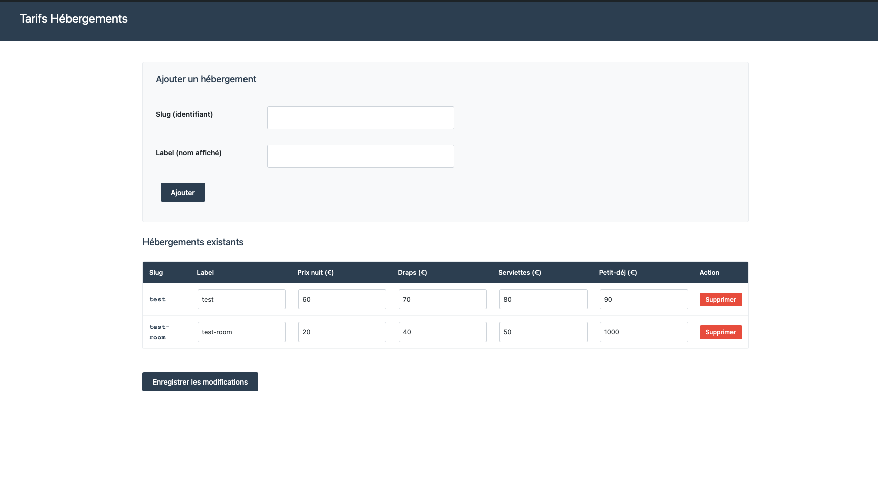 Plugin WordPress gestion tarifaire - Extension sur mesure développée par Maxime Martin